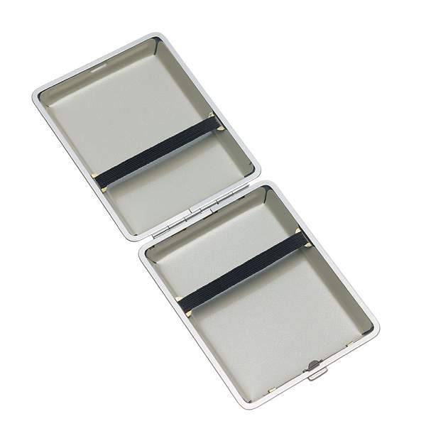 Портсигар S.Quire, сталь+натуральная кожа, чёрный  цвет с рисунком, 74*95*18 мм AB02-3095-01 S.QUIRE, Артикул: AB02-3095-01 фото №1