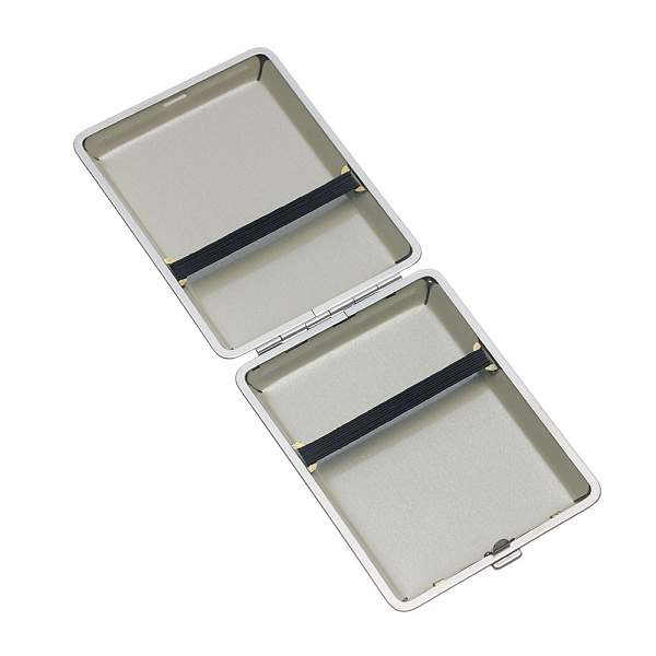 Портсигар S.Quire, сталь+искусственная кожа, черный цвет с рисунком, 74*95*18 мм AB02-BSQU S.QUIRE, Артикул: AB02-BSQU фото №1