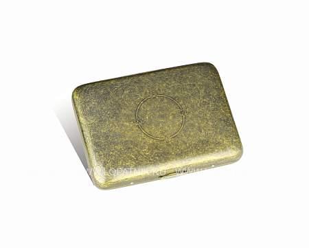 портсигар s.quire, сталь, золотистый цвет с рисунком, 94*71*20 мм cs320-013gt S.QUIRE