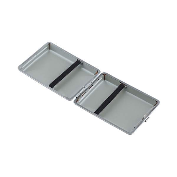 Портсигар S.Quire, сталь+натуральная кожа, коричневый цвет с рисунком, 74*95*18 мм AB02-3095 S.QUIRE, Артикул: AB02-3095 фото №1