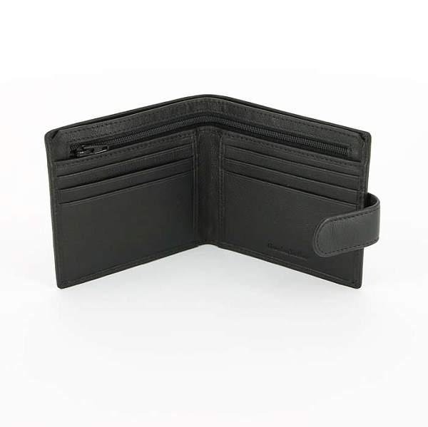 Портмоне классический S.Quire, натуральная воловья кожа, черный, наппа,  11x9,9 x 1 см 4300-BK Soft S.QUIRE, Артикул: 4300-BK Soft фото №1