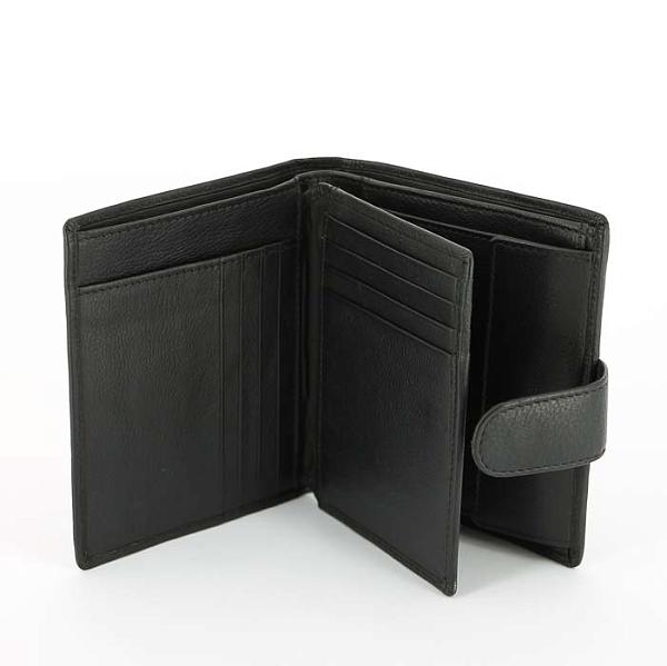 Портмоне S.Quire, натуральная воловья кожа, черный, наппа, 12 x 10,4 x 2 см 4900-BK Soft S.QUIRE, Артикул: 4900-BK Soft фото №1