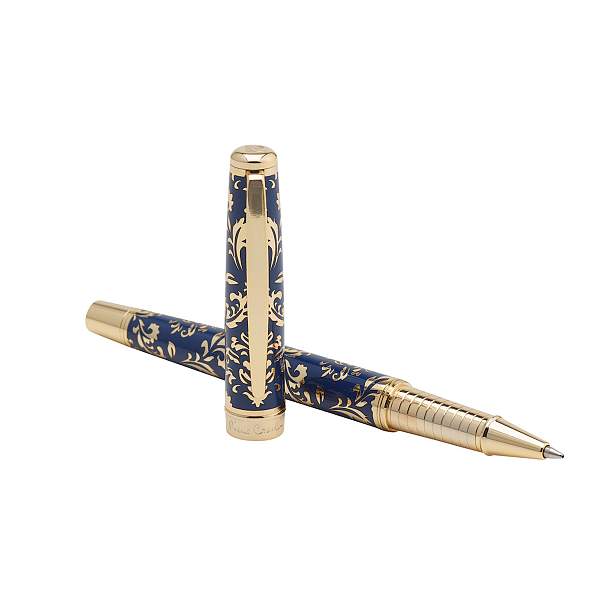 Ручка - роллер Pierre Cardin RENAISSANCE. Цвет - синий и золотистый. Упаковка В-2. PC8302RP Pierre Cardin, Артикул: PC8302RP фото №1