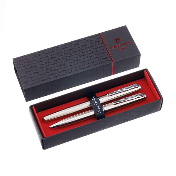 Набор  Pierre Cardin PEN&PEN: ручка шариковая + роллер. Цвет - серебристый. Упаковка Е. PC0917BP/RP Pierre Cardin, Артикул: PC0917BP/RP фото №1