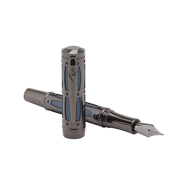 Ручка перьевая Pierre Cardin THE ONE. Цвет - черненая сталь и т.синий. Упаковка L PC1001FP-08 Pierre Cardin, Артикул: PC1001FP-08 фото №1