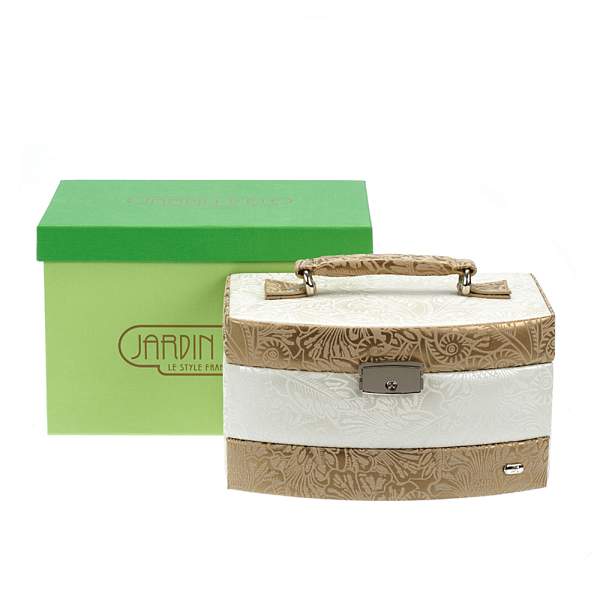 Шкатулка для украшений Jardin D'Ete, цвет бежево-золотой, 22 х 16 х 12,8 см P6868D JARDIN D'ETE, Артикул: P6868D фото №1