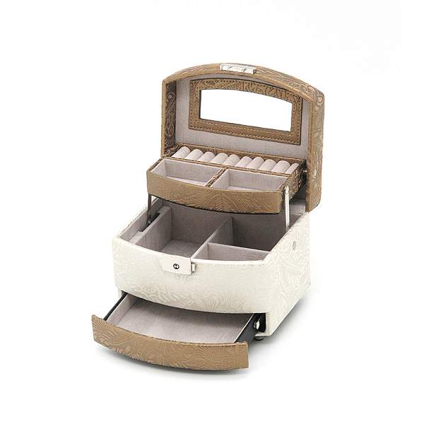 Шкатулка для украшений Jardin D'Ete, цвет бежево-золотой, 15,8 х 13 х 11,5 см 6207R JARDIN D'ETE, Артикул: 6207R фото №1