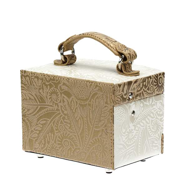 Шкатулка для украшений Jardin D'Ete, цвет бежево-золотой, 15,8 х 13 х 11,5 см 6207R JARDIN D'ETE, Артикул: 6207R фото №1