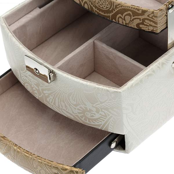 Шкатулка для украшений Jardin D'Ete, цвет бежево-золотой, 15,8 х 13 х 11,5 см 6207R JARDIN D'ETE, Артикул: 6207R фото №1