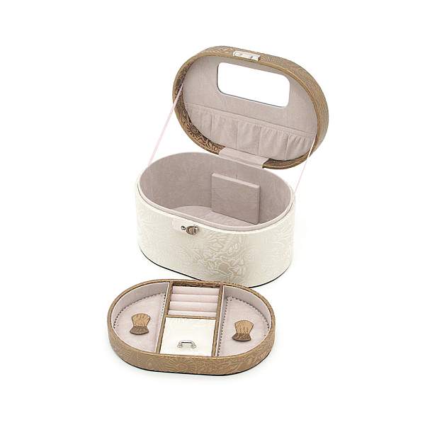 Шкатулка для украшений Jardin D'Ete, цвет бежево-золотой, 21,7 х 15 х 12,2 см P6814B JARDIN D'ETE, Артикул: P6814B фото №1