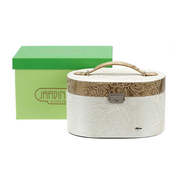Шкатулка для украшений Jardin D'Ete, цвет бежево-золотой, 21,7 х 15 х 12,2 см P6814B JARDIN D'ETE, Артикул: P6814B фото №1