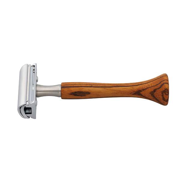 Станок для бритья Erbe с двумя лезвиями, цвет хром, ручка- дерево. 6487 Erbe, Артикул: 6487 фото №1