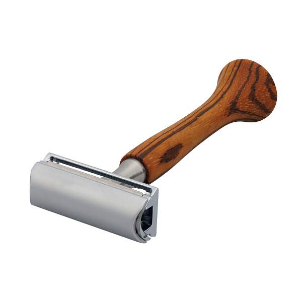 Станок для бритья Erbe с двумя лезвиями, цвет хром, ручка- дерево. 6487 Erbe, Артикул: 6487 фото №1