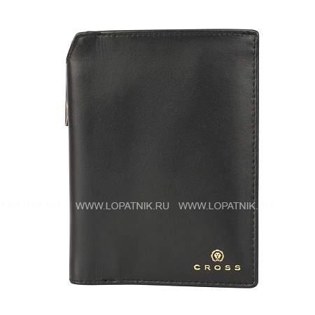 бумажник для документов cross concordia black, с ручкой cross, кожа наппа, гладкая, черный acc1494_2-1 CROSS