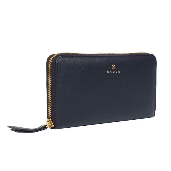 Кошелёк Cross Monaco Navy, кожа наппа, гладкая, цвет тёмно-синий, 19,5 x 10,2 x 2 см AC898287_1-5 CROSS, Артикул: AC898287_1-5 фото №1