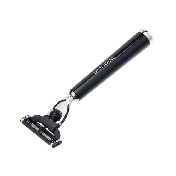 Бритвенный набор Mondial: станок, помазок, подставка; чёрная смола ST-365-NMT MONDIAL, Артикул: ST-365-NMT фото №1