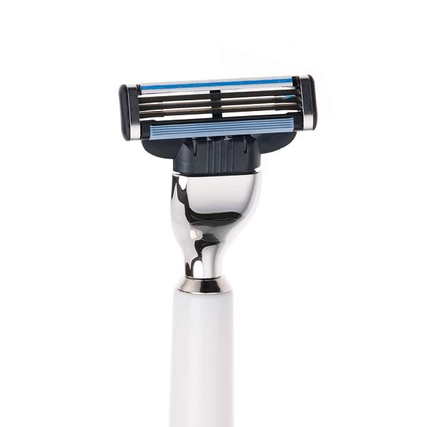 Бритвенный набор Mondial: станок, помазок, подставка; белая смола ST-365-BMT MONDIAL, Артикул: ST-365-BMT фото №1