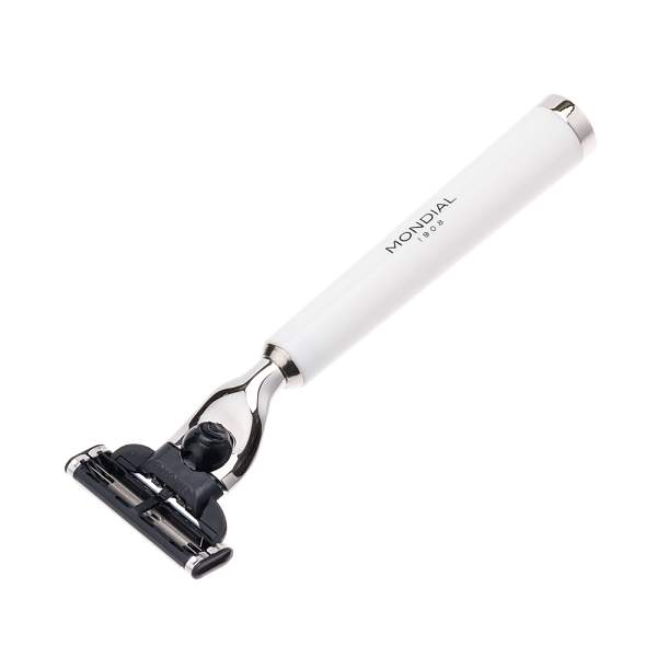 Бритвенный набор Mondial: станок, помазок, подставка; белая смола ST-365-BMT MONDIAL, Артикул: ST-365-BMT фото №1