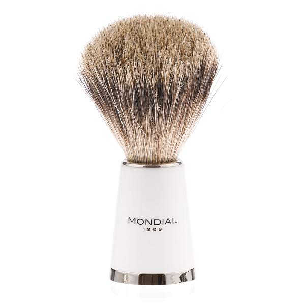 Бритвенный набор Mondial: станок, помазок, подставка; белая смола ST-365-BMT MONDIAL, Артикул: ST-365-BMT фото №1