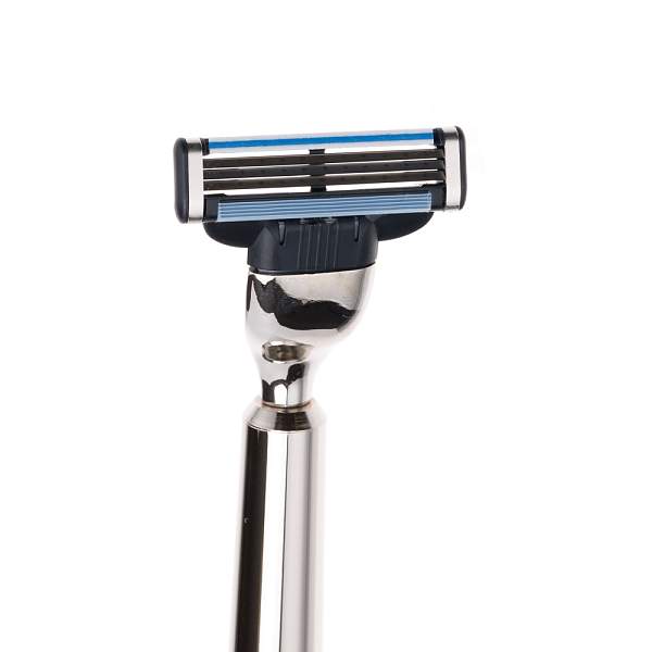 Бритвенный набор Mondial: станок, помазок, чаша, подставка; отполированный никель ST-465-LMT MONDIAL, Артикул: ST-465-LMT фото №1