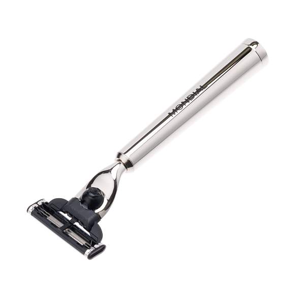 Бритвенный набор Mondial: станок, помазок, чаша, подставка; отполированный никель ST-465-LMT MONDIAL, Артикул: ST-465-LMT фото №1