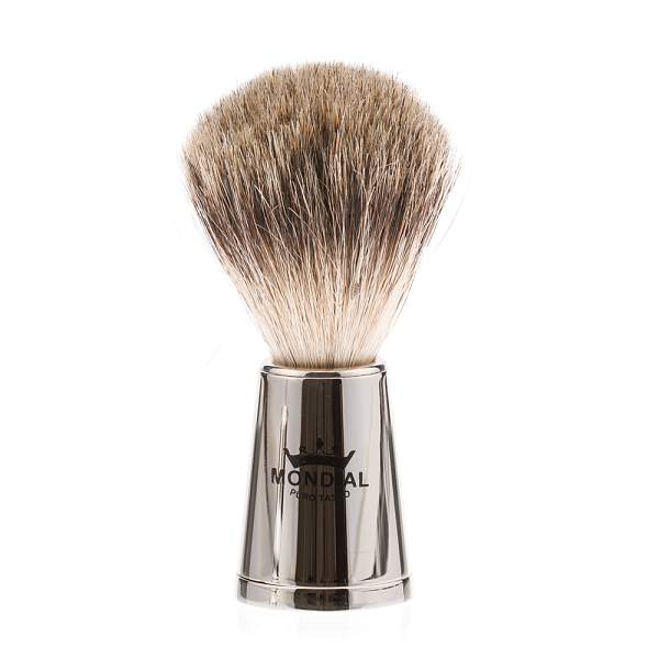 Бритвенный набор Mondial: станок, помазок, чаша, подставка; отполированный никель ST-465-LMT MONDIAL, Артикул: ST-465-LMT фото №1