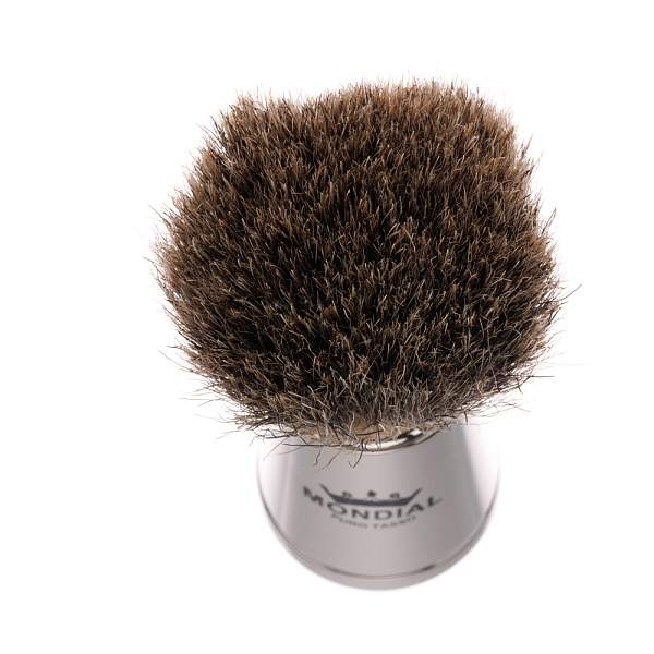 Бритвенный набор Mondial: станок, помазок, чаша, подставка; отполированный никель ST-465-LMT MONDIAL, Артикул: ST-465-LMT фото №1