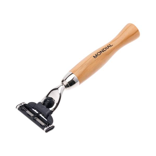 Бритвенный набор Mondial: станок, помазок, чаша, подставка; оливковое дерево ST-445-OMT MONDIAL, Артикул: ST-445-OMT фото №1