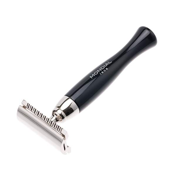 Бритвенный набор Mondial: классический станок, помазок, подставка; чёрная смола ST-335-NST MONDIAL, Артикул: ST-335-NST фото №1