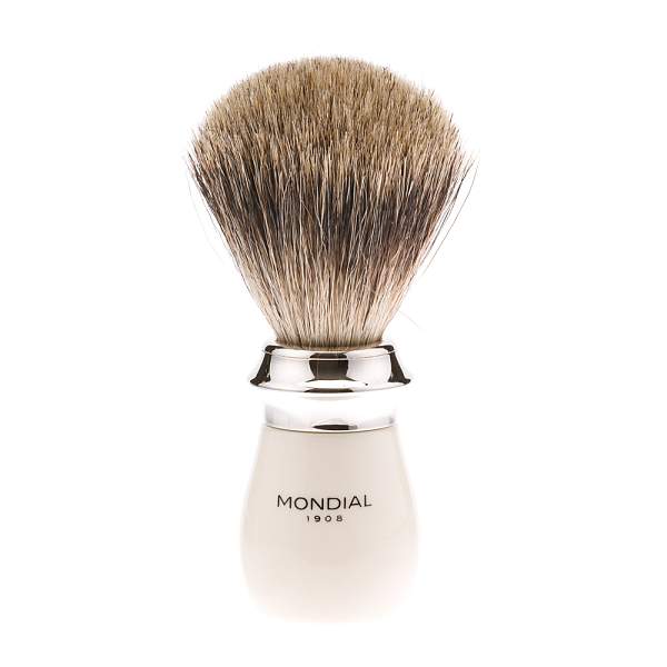 Бритвенный набор Mondial: классический станок, помазок, подставка; слоновая кость ST-335-AST MONDIAL, Артикул: ST-335-AST фото №1