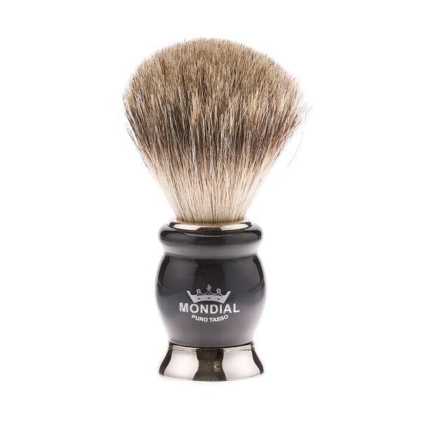 Бритвенный набор Mondial: станок, помазок, подставка; чёрный перламутр KRON-PR-MOX-II-M3 MONDIAL, Артикул: KRON-PR-MOX-II-M3 фото №1