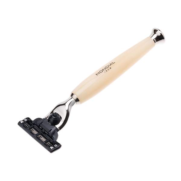 Бритвенный набор Mondial: станок, помазок, подставка; айвори KRON-PR-HAM-II-M3 MONDIAL, Артикул: KRON-PR-HAM-II-M3 фото №1