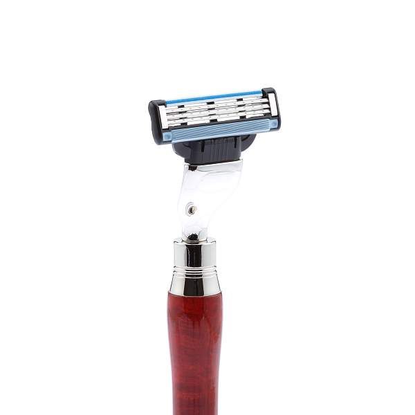 Бритвенный набор Mondial: станок MACH3, помазок, подставка; корень шиповника ST-VIE-R-II-M3 MONDIAL, Артикул: ST-VIE-R-II-M3 фото №1