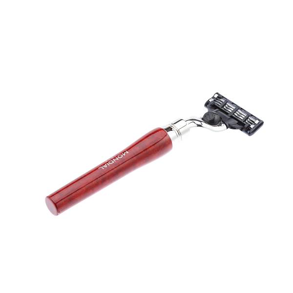 Бритвенный набор Mondial: станок MACH3, помазок, подставка; корень шиповника ST-VIE-R-II-M3 MONDIAL, Артикул: ST-VIE-R-II-M3 фото №1