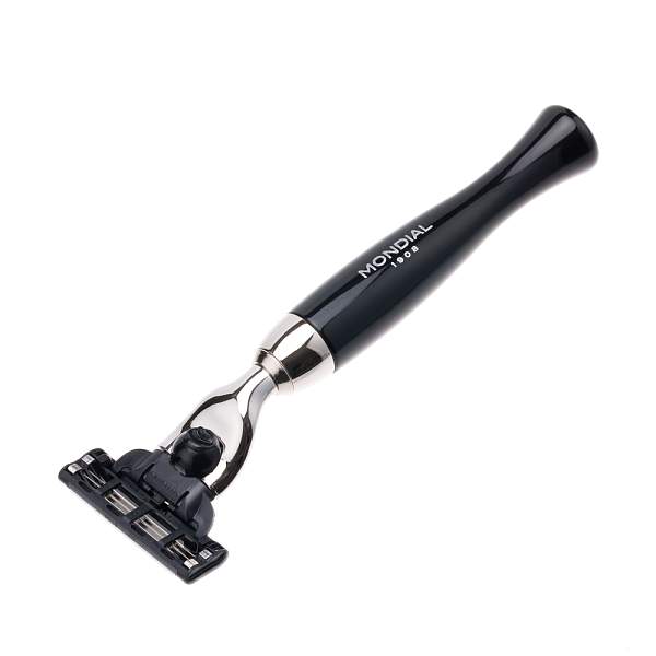 Бритвенный набор Mondial: станок, помазок, подставка; чёрный M-1180 MONDIAL, Артикул: M-1180 фото №1