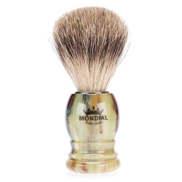 Помазок для бритья Mondial, пластик, ворс барсука, рукоять - цвет оникс 2-ONIX-TEC MONDIAL, Артикул: 2-ONIX-TEC фото №1