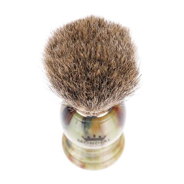 Помазок для бритья Mondial, пластик, ворс барсука, рукоять - цвет оникс 2-ONIX-TEC MONDIAL, Артикул: 2-ONIX-TEC фото №1