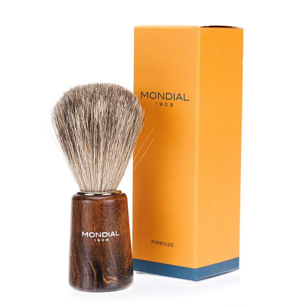 Помазок для бритья Mondial, дерево, ворс барсука, рукоять - цвет древесина 176-STK MONDIAL, Артикул: 176-STK фото №1