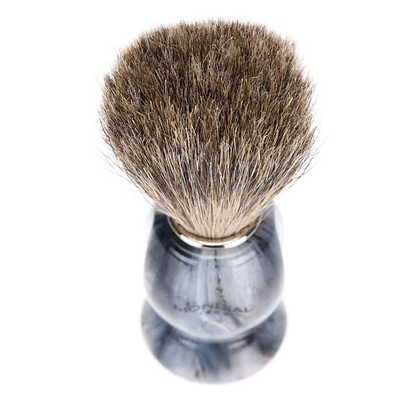 Помазок для бритья Mondial, пластик, ворс барсука, рукоять - цвет - серый мрамор M6712 MONDIAL, Артикул: M6712 фото №1