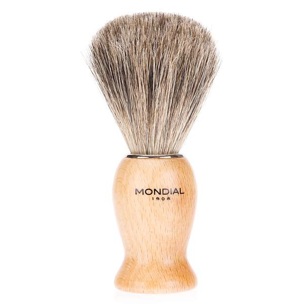 Помазок для бритья Mondial, дерево, ворс барсука, рукоять - цвет - светлое дерево M6713 MONDIAL, Артикул: M6713 фото №1