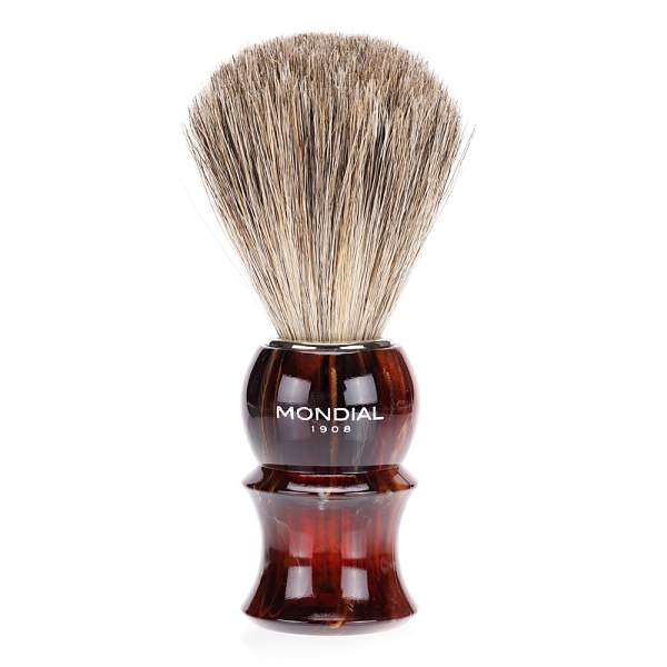 Помазок для бритья Mondial, пластик, ворс барсука, рукоять - темно-коричневый цвет M6715 MONDIAL, Артикул: M6715 фото №1