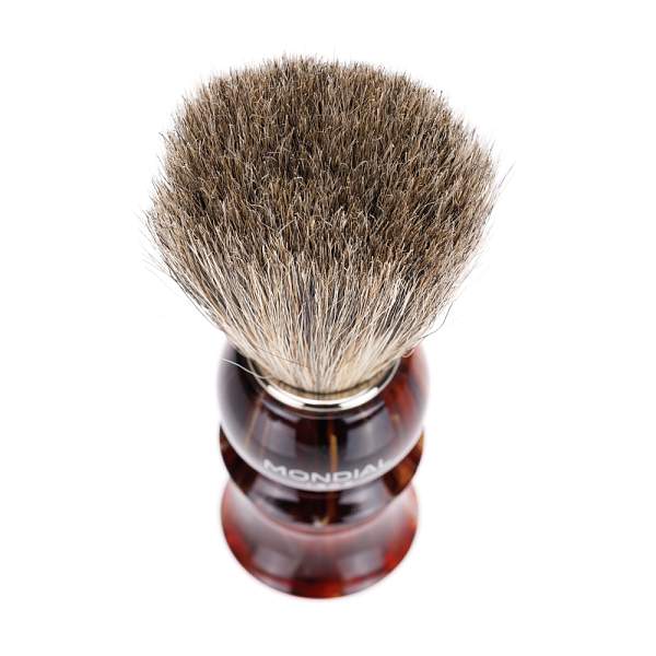 Помазок для бритья Mondial, пластик, ворс барсука, рукоять - темно-коричневый цвет M6715 MONDIAL, Артикул: M6715 фото №1