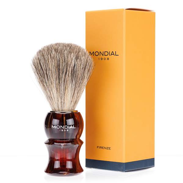 Помазок для бритья Mondial, пластик, ворс барсука, рукоять - темно-коричневый цвет M6715 MONDIAL, Артикул: M6715 фото №1