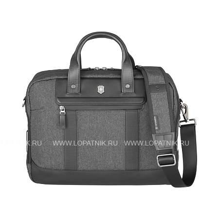 портфель victorinox architecture urban2 15" briefcase 15'', серый, полиэстер/кожа, 42x13x31 см, 16 л 611956 Victorinox