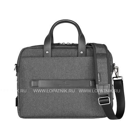портфель victorinox architecture urban2 15" briefcase 15'', серый, полиэстер/кожа, 42x13x31 см, 16 л 611956 Victorinox