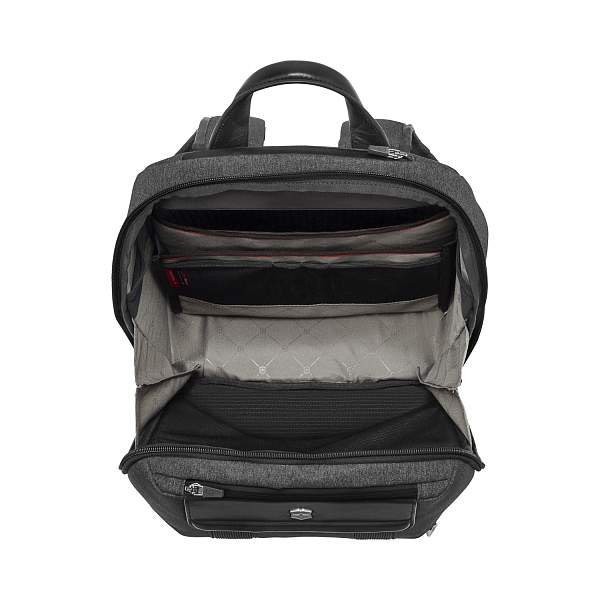 Рюкзак VICTORINOX Architecture Urban2 City Backpack 14'', серый, полиэстер / кожа, 30x19x42 см, 17 л 611955 Victorinox, Артикул: 611955 фото №1