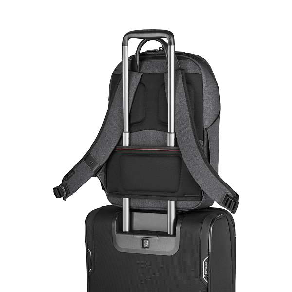 Рюкзак VICTORINOX Architecture Urban2 City Backpack 14'', серый, полиэстер / кожа, 30x19x42 см, 17 л 611955 Victorinox, Артикул: 611955 фото №1