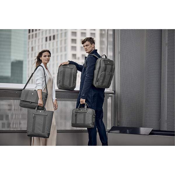 Рюкзак VICTORINOX Architecture Urban2 City Backpack 14'', серый, полиэстер / кожа, 30x19x42 см, 17 л 611955 Victorinox, Артикул: 611955 фото №1
