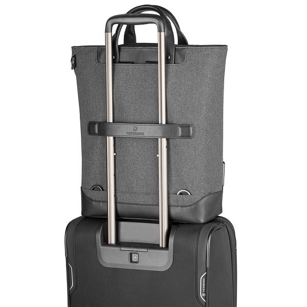 Сумка-рюкзак VICTORINOX Architecture Urban2 2way Carry Tote 15'',серая,полиэстер/кожа,40x15x40см,20л 611957 Victorinox, Артикул: 611957 фото №1