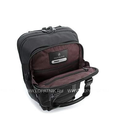 рюкзак victorinox lexicon professional bellevue 15,6'', чёрный, нейлон/кожа, 30x19x46 см, 26 л 601115 Victorinox